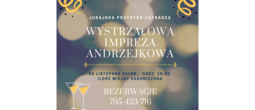 zaproszenie na Andrzejki w Jurajskiej Przystani
